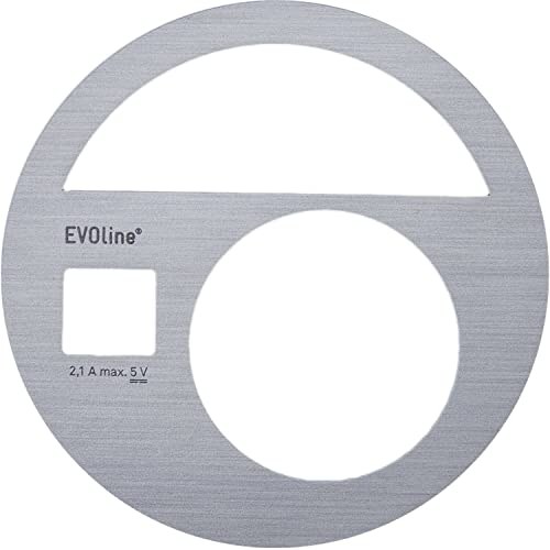 EVOline 159909128000 Edelstahl Effekt Dekorblende Circle80 von EVOLINE