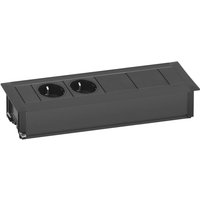 Evoline Frame-Dock Data Steckdosenleiste 2-fach, 2 freie Modulplätze schwarz von EVOline