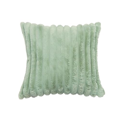EVPCPWTYZY Doppelseitiger Kissenbezug aus Plüsch mit breitem Rand, Kissenbezug for Schlafsofa, einfach und elegant, warm und romantisch(Green,40 * 60cm) von EVPCPWTYZY