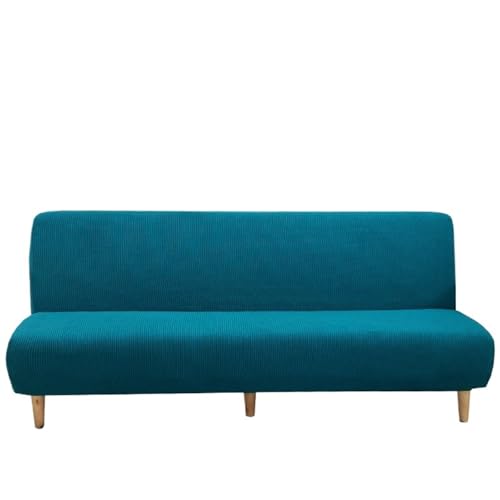 EVPCPWTYZY Einfarbig Mais Kernel Stretch Sofa Abdeckung Multifunktionale Faltbare Armless Bett Verdickt(Dark Blue,Small Length) von EVPCPWTYZY