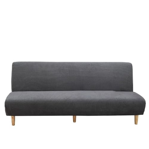 EVPCPWTYZY Einfarbig Mais Kernel Stretch Sofa Abdeckung Multifunktionale Faltbare Armless Bett Verdickt(Dark Gray,Medium Length) von EVPCPWTYZY