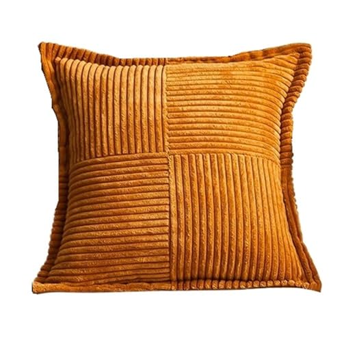 EVPCPWTYZY Einfarbiger Cord-Maisstreifen-Kissenbezug mit Nähten am Rand for Schlafzimmer und Wohnzimmer, warm und bequem(A11) von EVPCPWTYZY
