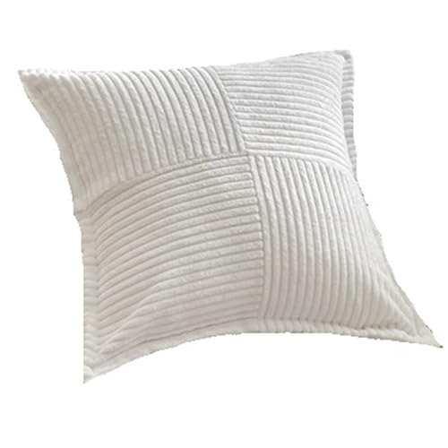 EVPCPWTYZY Einfarbiger Cord-Maisstreifen-Kissenbezug mit Nähten am Rand for Schlafzimmer und Wohnzimmer, warm und bequem(A2) von EVPCPWTYZY