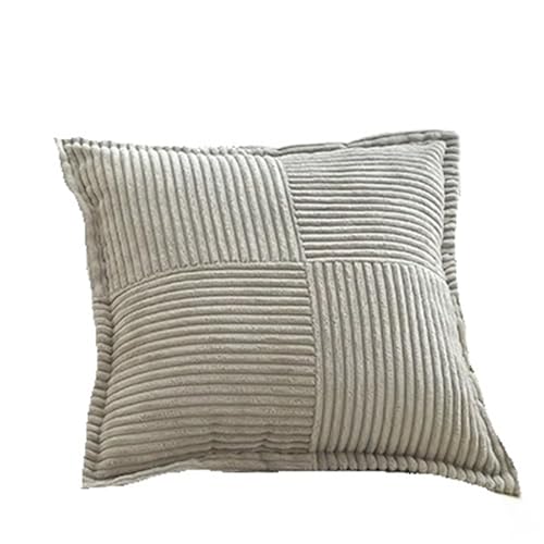 EVPCPWTYZY Einfarbiger Cord-Maisstreifen-Kissenbezug mit Nähten am Rand for Schlafzimmer und Wohnzimmer, warm und bequem(A5) von EVPCPWTYZY