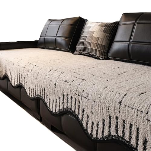 EVPCPWTYZY Herbst und Winter Sofakissen Universal rutschfeste gerade Dreisitzer Abdeckung Stoff Handtuch(White,70 * 180cm) von EVPCPWTYZY