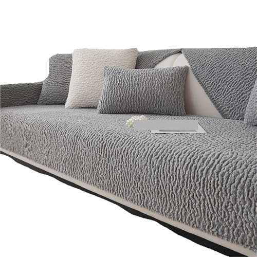 EVPCPWTYZY Lammfell-Sofakissen, Winter, verdickt, for Vier Jahreszeiten, universeller Bezug, rutschfest und schmutzabweisend(Gray,110 * 240cm) von EVPCPWTYZY