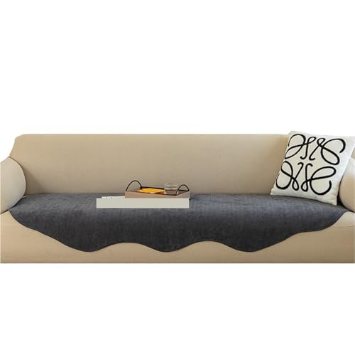 EVPCPWTYZY Unregelmäßig geformte Sofakissen for alle Jahreszeiten, rutschfest und schmutzabweisend, gerader Reihenbezug(Black,110 * 210cm) von EVPCPWTYZY
