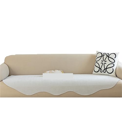 EVPCPWTYZY Unregelmäßig geformte Sofakissen for alle Jahreszeiten, rutschfest und schmutzabweisend, gerader Reihenbezug(Off-White,110 * 240cm) von EVPCPWTYZY