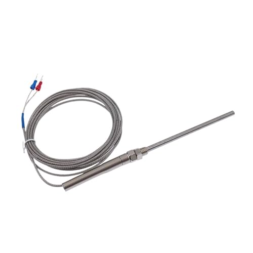 100 mm Thermoelementsensor Typ K, Thermoelement aus Edelstahl, 1 m, 2 m, 300 cm, 400 cm, 5 m Kabel, 0–400 °C(Line length 300cm) von EVPEOETCPC