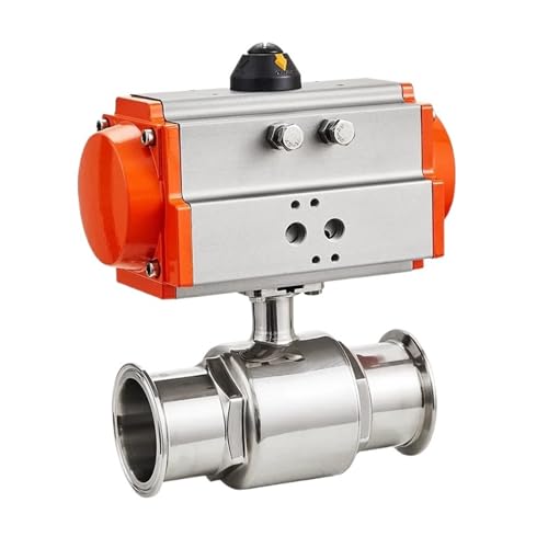 102mm Sanitär-Kugelhahn Tri Clamp Ferrule Typ 304 Edelstahl mit doppeltwirkendem Zylinder von EVPEOETCPC