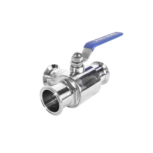2" Tri-Clamp SUS304 Edelstahl 3-Wege-Sanitärkugelhahn von EVPEOETCPC