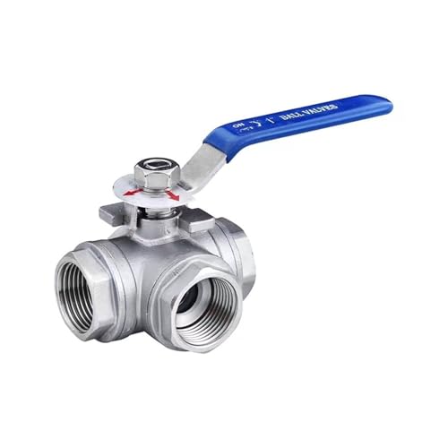 3-Wege-Kugelhahn aus Edelstahl 304 mit Ein-/Aus-Taste, L/T-Modell(DN50,T-type) von EVPEOETCPC