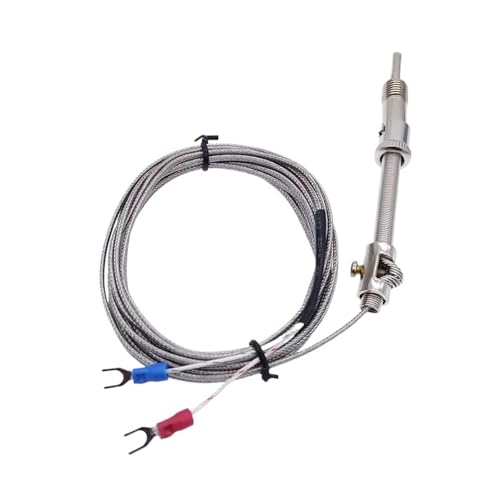 30mm Thermoelementsensor Typ K Thermoelement aus Edelstahl 1m 2m 300cm 400cm 5m Kabel 0–400 °C(Line length 5m) von EVPEOETCPC