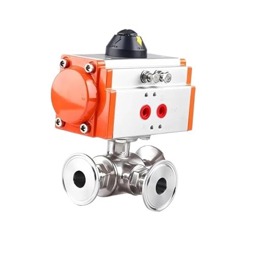 38mm 3-Wege-Sanitär-Pneumatik-Kugelhahn Tri Clamp Typ Doppeltwirkend Zylinder 38mm 3-Wege-Sanitär-Pneumatik-Kugelhahn Tri Clamp Typ Doppeltwirkend Zylinder von EVPEOETCPC