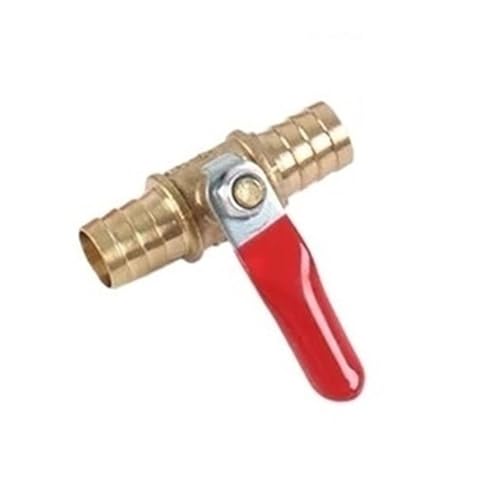 6mm 8mm 10mm12mm Kugelhahnstopfen Kugelhahn Schlauchtülle gerader Durchgang kleiner Messingkugelhahn(12mm Barb) von EVPEOETCPC