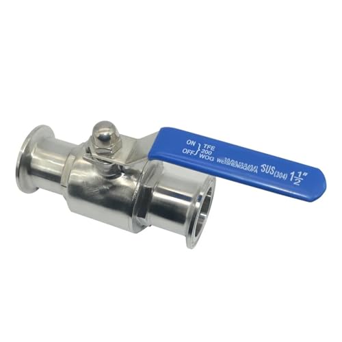 9mm 3/4“ 1” 1-1/2“ 2” 304 Edelstahl Sanitär-Kugelhahn Dreifachklemme 50,5mm/64mm Zwinge Typ(32mm x Ferrule 50.5) von EVPEOETCPC