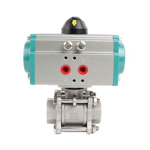 Edelstahl 3-teiliger doppeltwirkender pneumatischer Kugelhahn Schnellschalter Gewindeanschluss 1,6 MPa cf8 in(DN32) von EVPEOETCPC