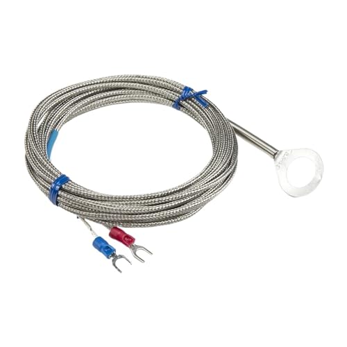KE-Typ, 400 cm Metallkabel, 5 mm, 6 mm, 8 mm, 12 mm, 14 mm Durchmesser, Lochringkopf-Thermoelement(K 5mm hole) von EVPEOETCPC