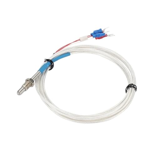 M8-Schraube PT100 Typ 1M 2M 300CM 5M Drahtkabel mit externer Silikonschicht Thermoelement-Temperatursensor(PT100 1M M8) von EVPEOETCPC