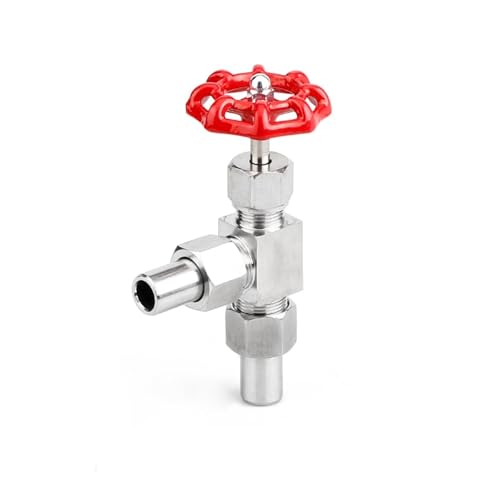 Nadelventil mit geschweißtem Winkel aus Edelstahl, geschweißtes Kugelventil(DN6 OD14MM,304) von EVPEOETCPC