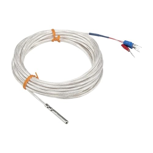 PT100 5m Kabel 30mm Rollennut-Sondenkopf wasserdichter RTD-Temperatursensor(4x30mm probe B) von EVPEOETCPC