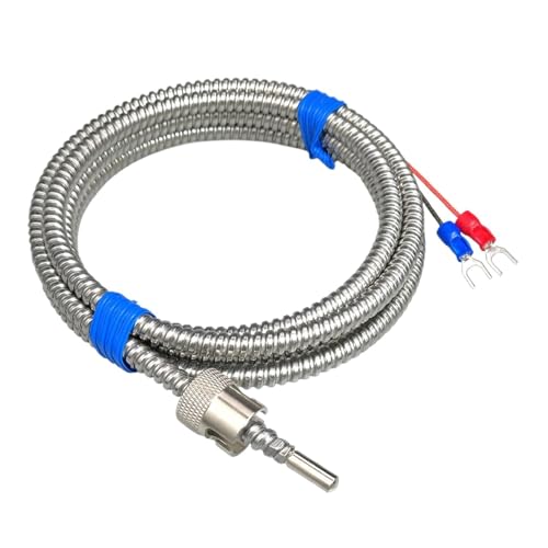 PT100 K Typ J Typ Thermoelement Temperatursensor Einstellbare Sonde(J 0-600 1.5M) von EVPEOETCPC