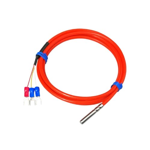 PT100 PT1000 Temperatursensor Wasserdichte Sonde Silikonkabel 3-adrig 4-adrig(Pt100-B-1.5M-Y6mm-F) von EVPEOETCPC