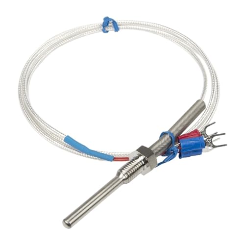 PT100 Typ 1 m FEP-Kabel 50 mm Sondenkopf RTD-Temperatursensor 1/4 3/8 1/2 Zoll M6 M8 M12 M16 M20 M27 Gewinde(M6 1) von EVPEOETCPC