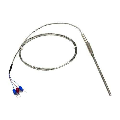 PT100 Typ 1 m Metallgeflechtkabel 100 mm flexible Sonde ummantelter RTD-Temperatursensor Durchmesser 3 mm 4 mm 5 mm 6 mm(A 3mm diameter) von EVPEOETCPC
