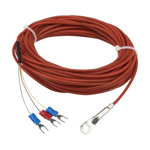PT100 Typ 10 m Silicagel-Kabel 5 mm 6 mm Durchmesser Loch Ringkopf RTD-Temperatursensor(5mm hole) von EVPEOETCPC