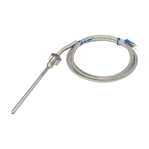 PT100 Typ 2 m Metallgeflechtkabel 100 mm Sondenkopf RTD-Temperatursensor(M10 1.5) von EVPEOETCPC