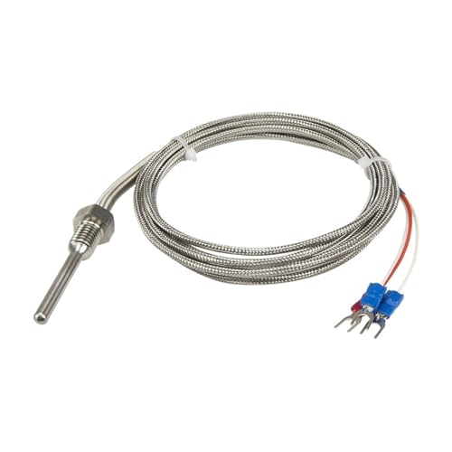 PT100 Typ 2 m Metallgeflechtkabel 50 mm Sondenkopf RTD-Temperatursensor(M12 1) von EVPEOETCPC