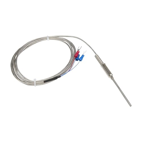 PT100 Typ 50 mm flexible Sonde 2 m Metallgeflechtkabel ummantelter RTD-Temperatursensor(A 4mm diameter) von EVPEOETCPC