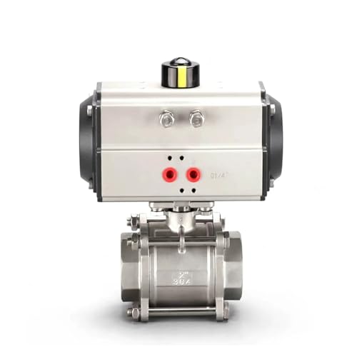 Pneumatisches dreiteiliges Hochplattform-Kugelventil aus Edelstahl 304, doppeltwirkender Zylinder DN15 DN20 DN25 DN32 DN40 DN50(DN32) von EVPEOETCPC
