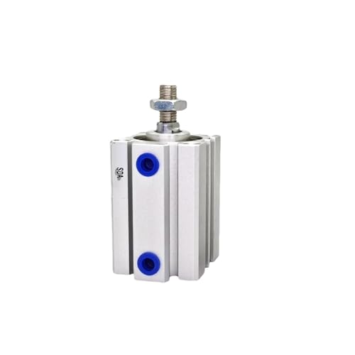 SDA16 Kompakter dünner Luftzylinder mit 20 mm Bohrung, 5–100 mm Hub, doppeltwirkend, Aluminium-Pneumatikzylinder(Stroke 30mm,BORE 20mm) von EVPEOETCPC