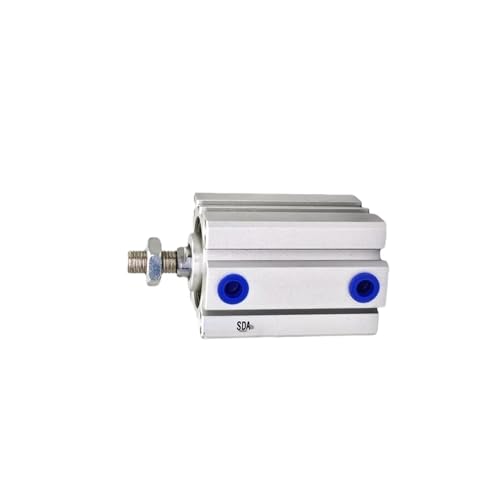 SDA25 32 mm Bohrung Kompakter dünner Luftzylinder 5-100 mm Hub Doppeltwirkender Aluminium-Pneumatikzylinder(Stroke 50mm,BORE 32mm) von EVPEOETCPC