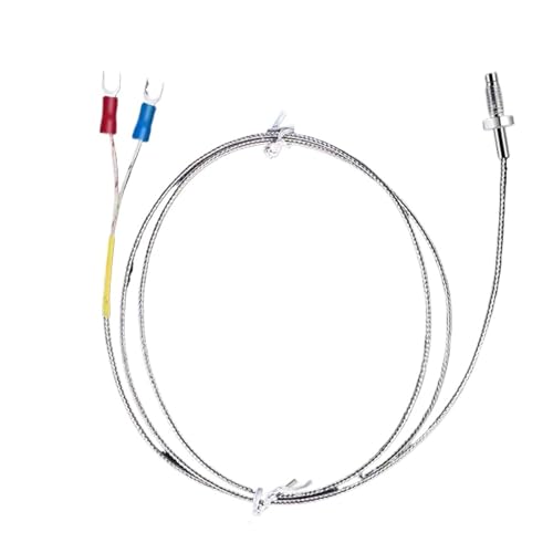 Thermoelement Gewinde M6 M8 Schraube Typ K/E/PT100 1/2/3/4/5m Sonde Temperatur Sensor Controller(K M6 2m) von EVPEOETCPC