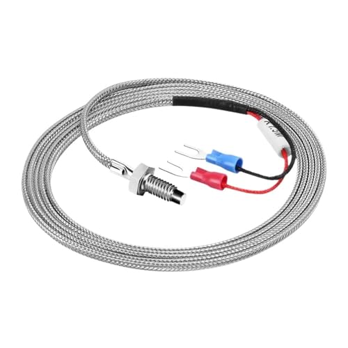 Thermoelementgewinde M6 Schraube 0,5/1/2/3/4/5M K Typ 0-600 °C Temperatursensorsonde(Type K 1M) von EVPEOETCPC