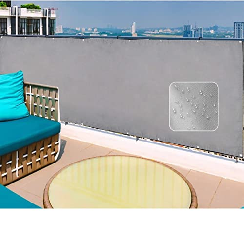 Balkonschutzabdeckung, 280 g/m², 100% wasserdicht, Sichtschutz für den Hinterhof, Sonnenschutz, dekorative Schattenstoffabdeckung für Balkon, Veranda, Veranda von EVPORTS