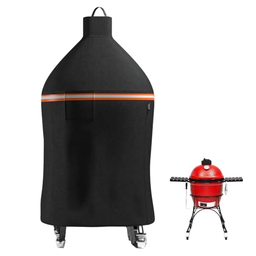 EVRBUL Outdoor Holzkohlegrill Abdeckung, Heavy Duty 420D BBQ Grillschutz Abdeckung mit winddichter Schnalle & Belüftungsloch Kompatibel mit Kamado Joe 45,7 cm Classic Holzkohlegrills von EVRBUL