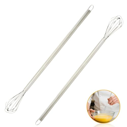 2 Stück Mini Schneebesen Edelstahl - rührbesen Kleine Rührbesen für Sahne, Eier & Teig - Schneebesen Klein mit Griff, Rühren Von Teig Ideal für Milchaufschäumer, Quirl und Küchenbesen 2 Stück Mini Schneebesen Edelstahl - rührbesen Kleine Rührbesen für Sahne, Eier & Teig - Schneebesen Klein mit Griff, Rühren Von Teig Ideal für Milchaufschäumer, Quirl und Küchenbesen von EVTHUR