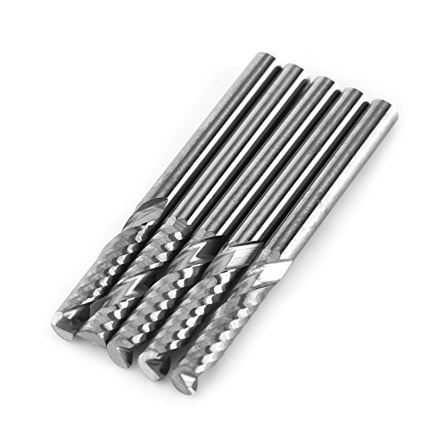 1/8" Schaft 1,5 mm x 12 mm Hartmetall-Flachkopffräser CNC-Fräser 2 Flöte für Acryl PVC MDF-Hartholz von EVTSCAN