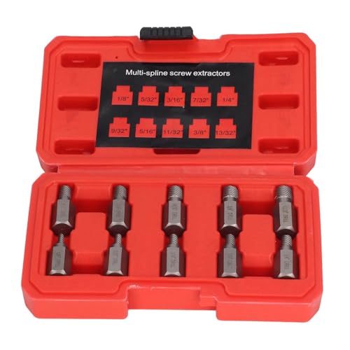 10pcs Schraubenextraktextrakte Hexkopf Multi -Spline -Schrauben Schrauben Bolzen Entfernen Sie das Werkzeug linke Spirale für einfache Schraubenextraktion 10pcs Schraubenextraktextrakte Hexkopf Multi -Spline -Schrauben Schrauben Bolzen Entfernen Sie das Werkzeug linke Spirale für einfache Schraubenextraktion von EVTSCAN