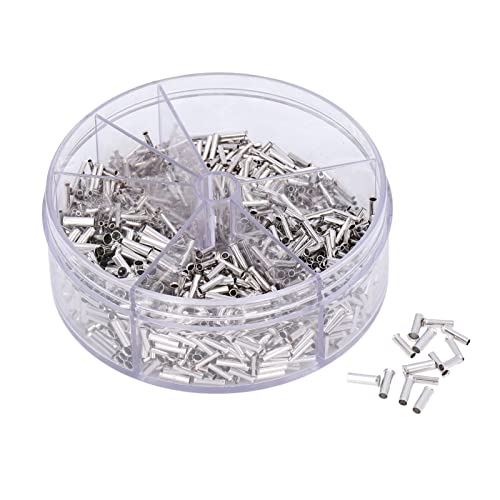 1900-teiliges Aderendhülsen-Set, nicht isoliert, 0,5–2,5 mm², Crimp-Anschluss, 14–22 AWG, für Heimwerker 1900-teiliges Aderendhülsen-Set, nicht isoliert, 0,5–2,5 mm², Crimp-Anschluss, 14–22 AWG, für Heimwerker von EVTSCAN