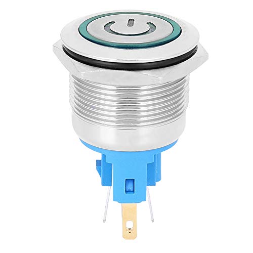 2pcs 22mm AC220V 6-polige Druckknopfschalter IP65-Schutzpegel-Reset-Taste mit Vorzeichen (Green) von EVTSCAN