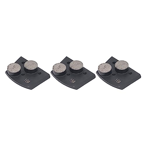 3-teilige Diamant-Schleifschuhe, 2 zylindrische Zähne, Schleifblock zum Polieren von Beton und zum Entfernen von Farbe, schwarz, Körnung 16 3-teilige Diamant-Schleifschuhe, 2 zylindrische Zähne, Schleifblock zum Polieren von Beton und zum Entfernen von Farbe, schwarz, Körnung 16 von EVTSCAN