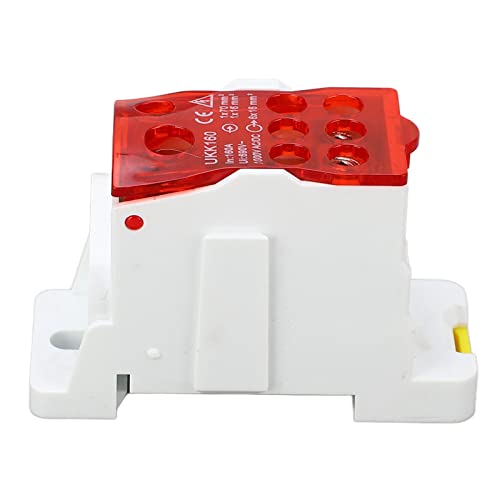 Anschlussverteilungsbox 690V 160A DIN RAIL Klemme Blockanschlusskasten Elektrizitätsanschluss Isolierende Flammhemmung breites Dienstprogramm (Red) von EVTSCAN