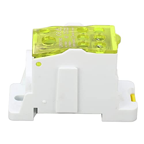 Anschlussverteilungsbox 690V 160A DIN RAIL Klemme Blockanschlusskasten Elektrizitätsanschluss Isolierende Flammhemmung breites Dienstprogramm (Yellow) von EVTSCAN