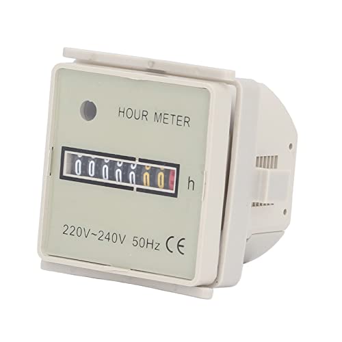 BERM Stundenzähler Industrie Timer Hohe Genauigkeit Elektrische Zeitschaltuhr Zeitmesser 0‑99999H59M AC von EVTSCAN
