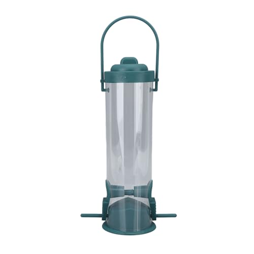 Bird Feeder Rohr Hanging 2 Anschlüsse Kunststoff transparenter Finkspeiser Easy Feeding Outdoor Terrasse Garten von EVTSCAN